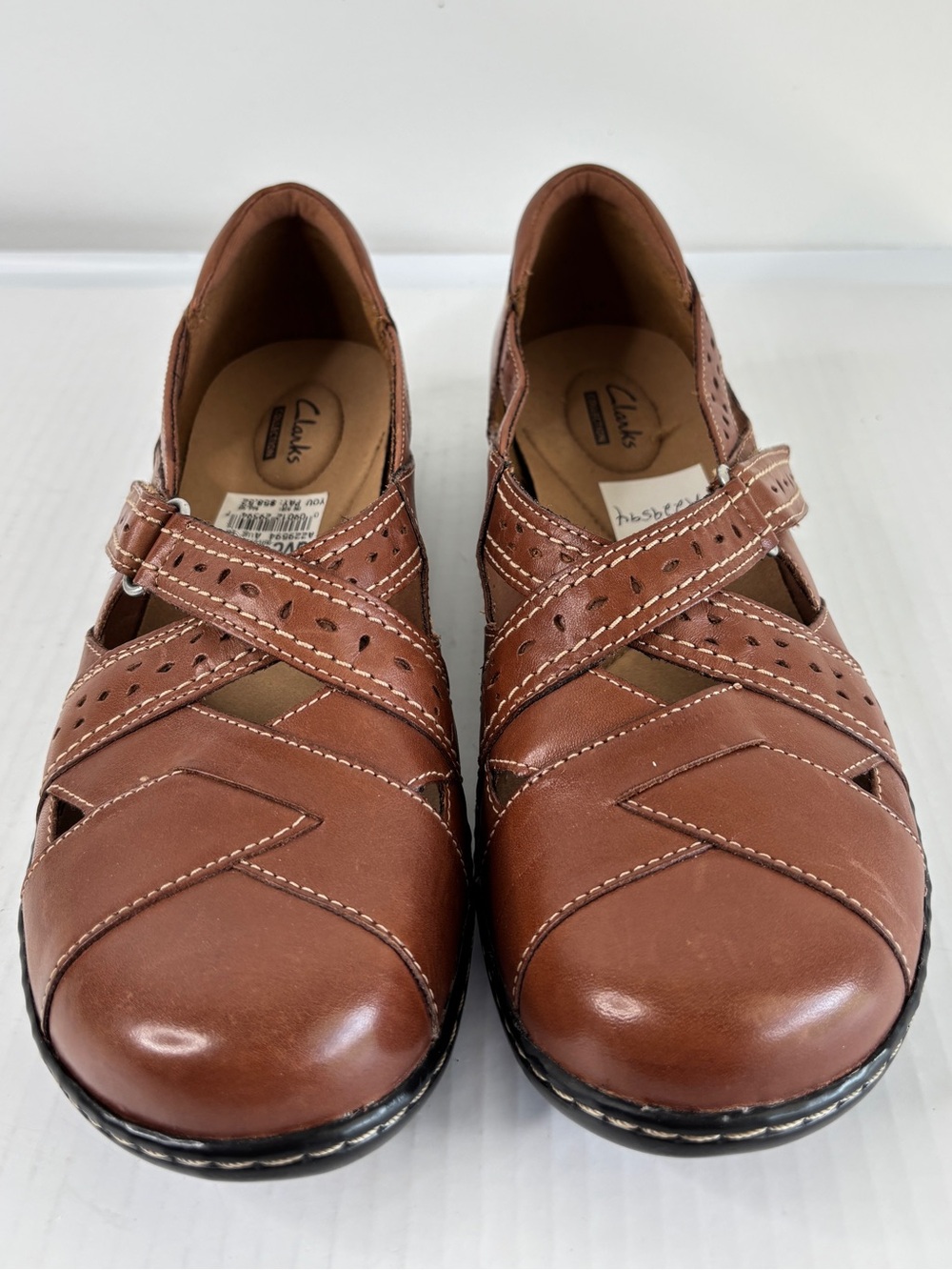 Clarks Ashland Spin Q Slip-On Loafer Mary Jane Womens Comfort Shoe Size 10 Brown - Picture 3 of 11